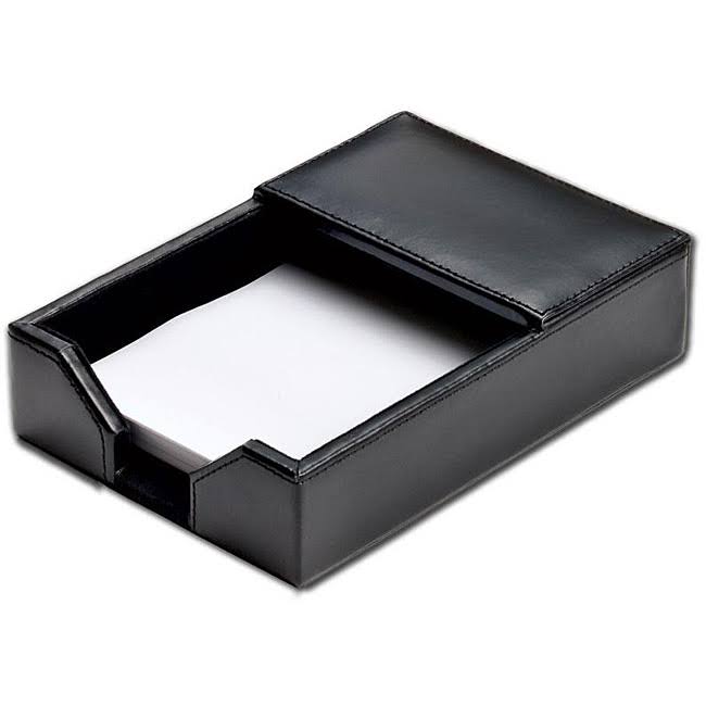 Black Bonded Leather 4 X 6 Memo Holder WAUCUSTA14090